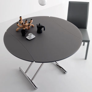 Moderner Tisch - SIMPLE GLASS - Compar - Glas / rund / ausziehbar