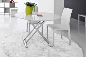 Moderner Tisch - SIMPLE ROUND - Compar - Laminat / rund / ausziehbar