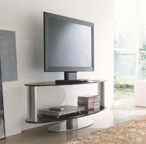 Modernes Fernsehmöbel - ZEN - Compar - schwenkbar / Glas
