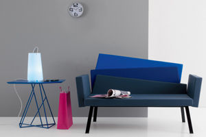 Sofa / originelles Design - KARINA - Compar - Stoff / blau / Zweisitzer