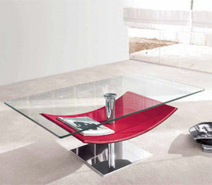 Moderner Couchtisch - LOOK - Compar - Glas / quadratisch / für Privatgebrauch