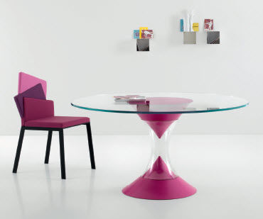 Moderner Tisch - LUCAS - Compar - Glas / rund