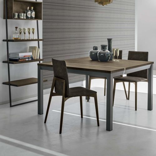 Moderner Tisch - Infinity - TOMASELLA INDUSTRIA MOBILI - Eiche / Gestell aus lackiertem Holz / rechteckig