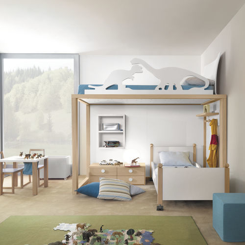 Weißes Kinderzimmer - 9001 - DKS Srl - blau / Holz