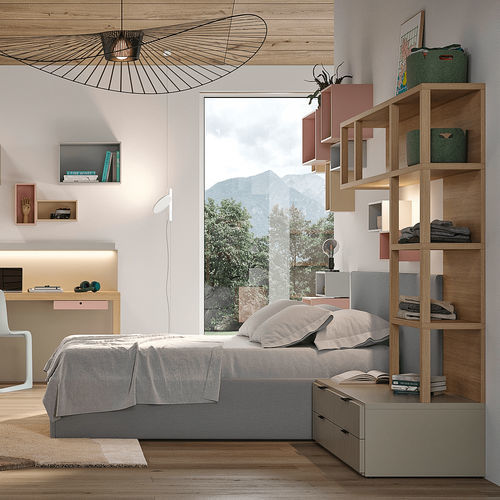 Weißes Kinderzimmer - 2210 - DKS Srl - grau / rosa / Holz