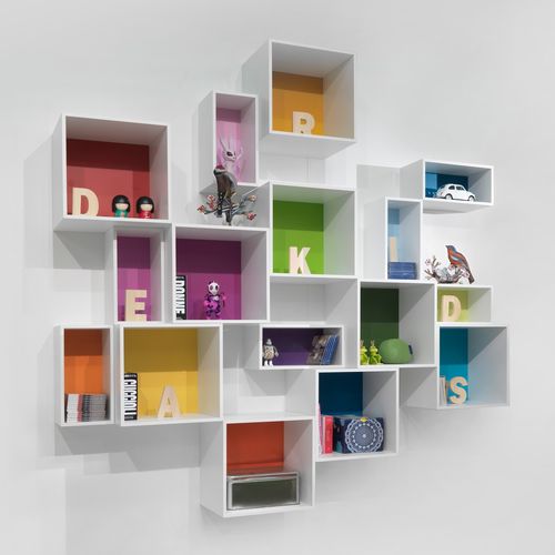 Wandmontiertes Regal - Easy Box - DKS Srl - Modul / modern / lackiertes Holz