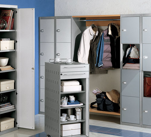 Stahl-Garderobenschrank - TRENDLINE SILVER - Dieffebi - für öffentliche Einrichtungen / für Büro / gesichert