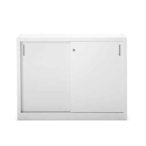 Niedriger Aktenschrank - Dieffebi - hoch / Stahl / mit Schiebetür