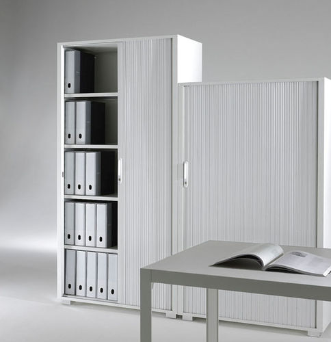 Niedriger Aktenschrank - Dieffebi - hoch / Stahl / mit Rollladen