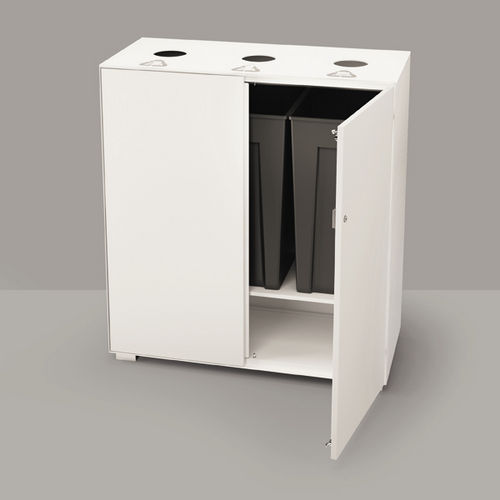 Stahl-Abfallbehälter - Dieffebi - Glas / System / Einbau