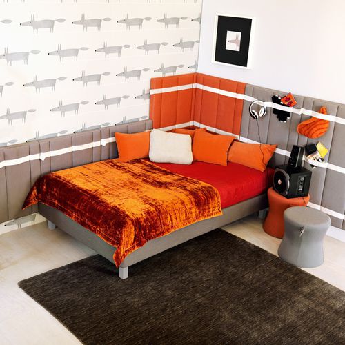 Oranges Kinderzimmer - 144 - Doimo Cityline - grau / Holz / unisex