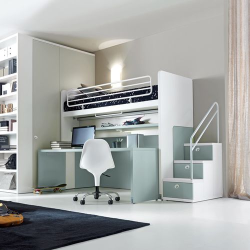 Hochbett - 173 - Doimo Cityline - Einpersonen / modern / für Kinder