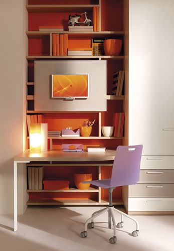Moderner Schreibtisch - 955. - Doimo Cityline - Holz / mit Regal / für Kinder