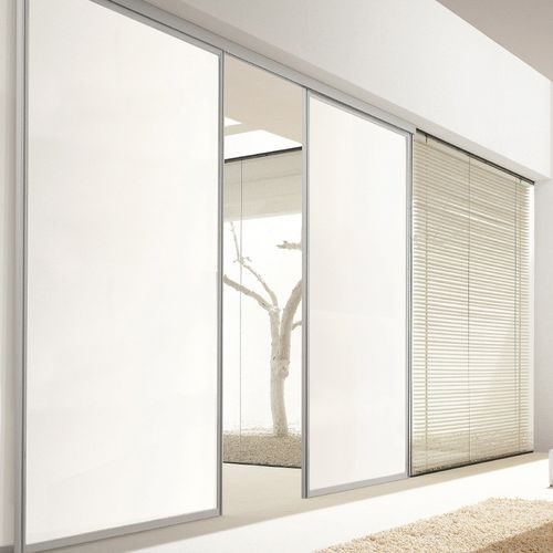 Schiebetrennwand - MAGICA - Doimo Cityline - mit Glasfront / Aluminium / für Privatgebrauch