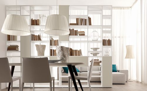 Modernes Bücherregal - CITYLIFE 22 - Doimo Cityline - lackiertes Holz / weiß