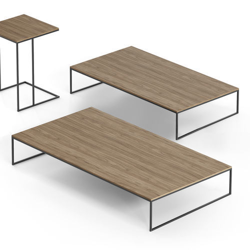 Moderner Couchtisch - NEXUS - Doimo Salotti - Holzfurnier / mattlackiertes Holz / Gestell aus Metall