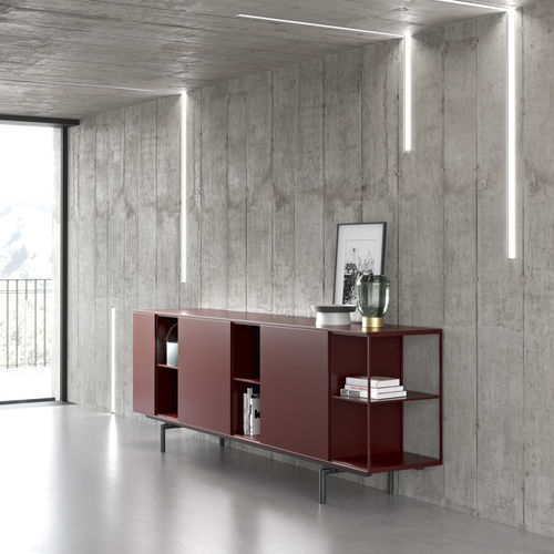 Modernes Sideboard - LEXIA - Doimo Salotti - melaminbeschichtet / mit Regal / modular