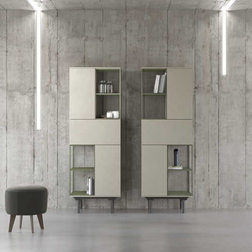 Hohes Sideboard - LEXIA - Doimo Salotti - modern / melaminbeschichtet / mit Regal