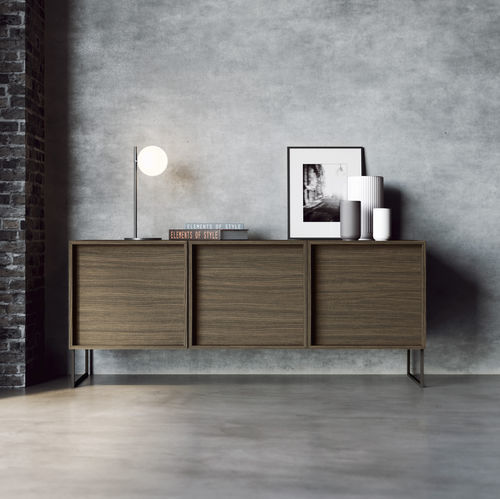 Modernes Sideboard - ALMA - Doimo Salotti - melaminbeschichtet / mit Regal / modular