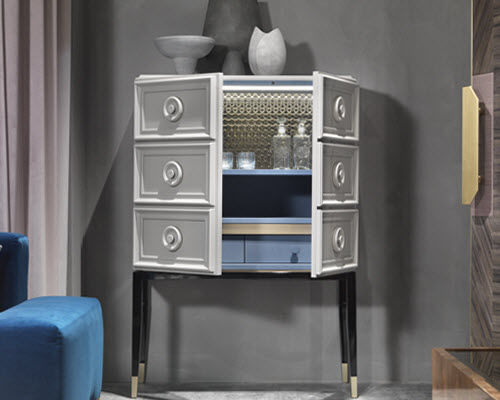 Traditioneller Minibarmöbel - VIRGILIO  - Elledue srl - lackiertes Holz / für Privatgebrauch