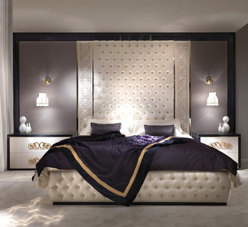 Doppelbett - SARAYA B - Elledue srl - Neobarock / gepolstertes Kopfteil / Stoff