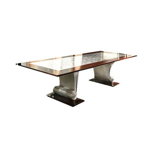 Klassischer Esstisch - SARAYA T 613 - Elledue srl - Holz / Glas / Gestell aus Holz