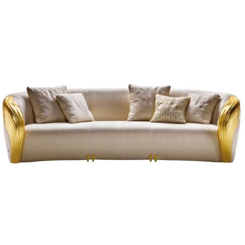 Modernes Sofa - AQVILA S 853 - Elledue srl - weiß / Gestell aus Metall / Zweisitzer