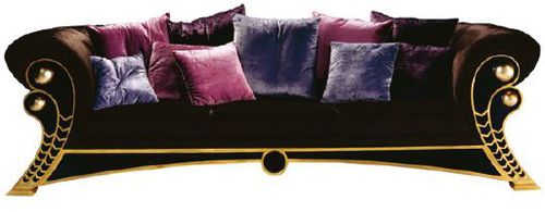 Stil-Sofa - MISOR S 223 - Elledue srl - Stoff / schwarz / Zweisitzer