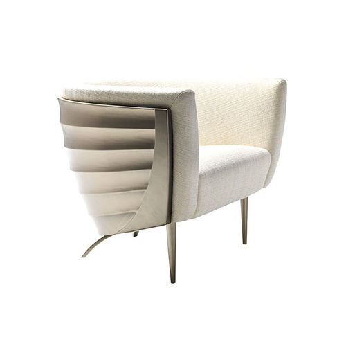 Moderner Sessel - AQVILA LA 858 - Elledue srl - Stoff / Metall / weiß