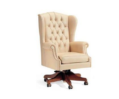Klassischer Bürosessel - ROYAL 1 USE 2734 - Elledue srl - Leder / Ohren / Hochlehner