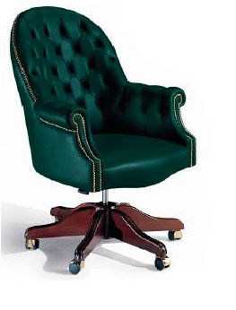 Klassischer Bürosessel - OREGON 1 USE 2728 - Elledue srl - Leder / Holz / Hochlehner