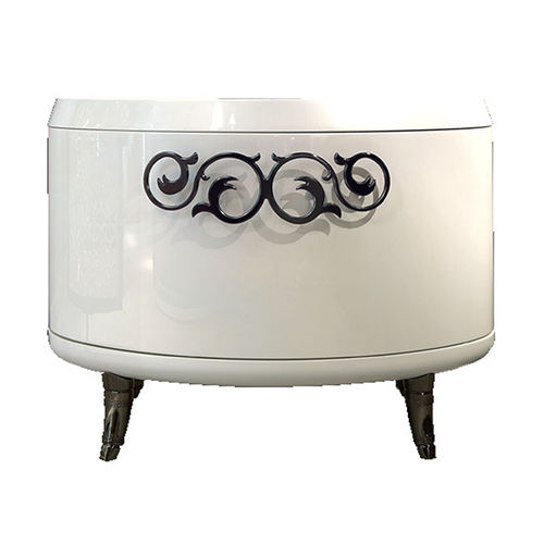 Klassischer Nachttisch - SARAYA B 607 - Elledue srl - lackiertes Holz / Gestell aus Holz / oval