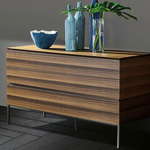 Modernes Sideboard - ARES  - Emmebi Industria Mobili - Nussbaum / Eukalyptusholz / Metall