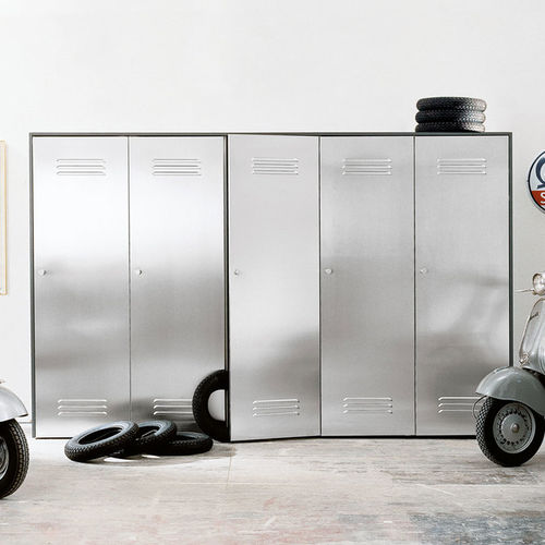 Hoher Aktenschrank - CITYBOX - Emmebi Industria Mobili - Stahl / mit Flügeltür / modern