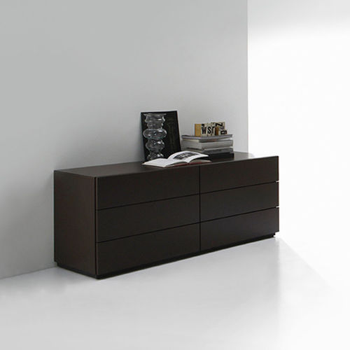 Moderne Kommode - HARU - Emmebi Industria Mobili - lackiertes Holz / Eiche / Nussbaum