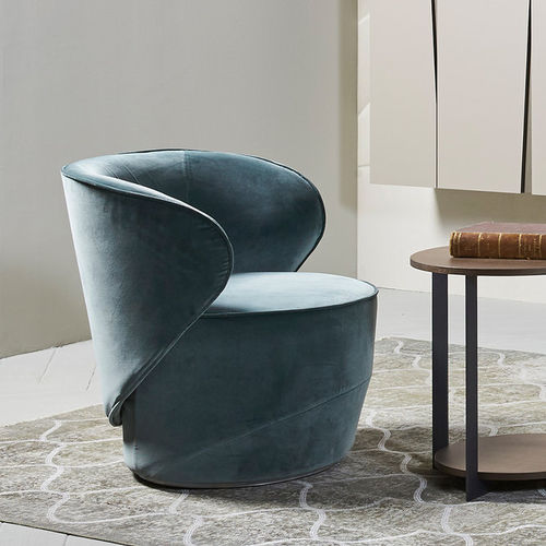 Moderner Sessel - GRACE  - Emmebi Industria Mobili - Samt / blau / violett