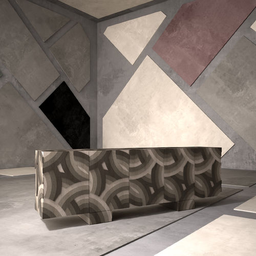 Modernes Sideboard - ARCOBALEGNO - Emmemobili - Eiche / Marmor / von Ferruccio Laviani