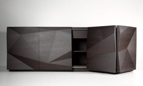 Modernes Sideboard - CRASH  - Emmemobili - lackiertes Holz / Eiche / Kirschbaum
