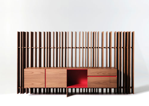 Modernes Bücherregal - SIPARIO - Emmemobili - Eiche / Nussbaum / Kirschbaum