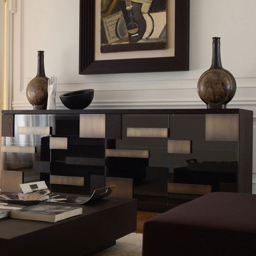 Modernes Sideboard - PIXEL - Emmemobili - Holz / Glas / von Ferruccio Laviani
