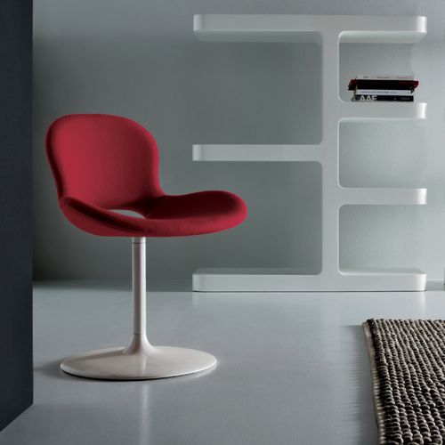 Stuhl / organisches Design - YAS - Emmemobili - für den Innenraum / geformtes Sperrholz / aus verchromtem Metall