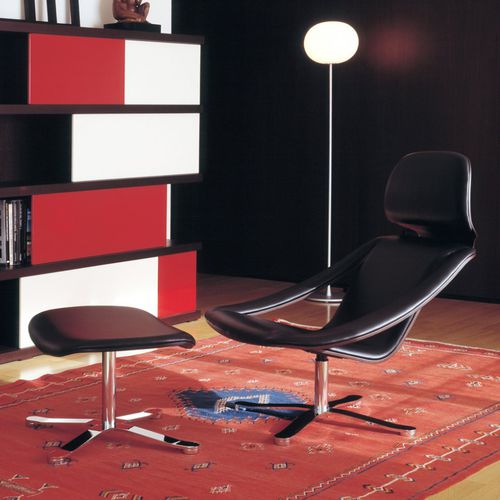 Moderner Sessel - WAIMEA - Emmemobili - Leder / Eiche / Sperrholz