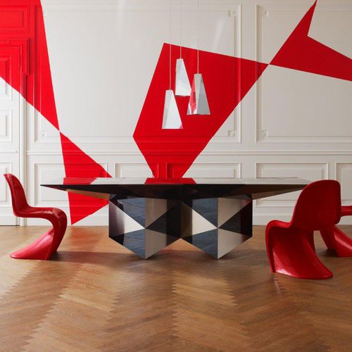Designtisch / originell - ARLEQUIN  - Emmemobili - Messing / Gestell aus Messing / von Ferruccio Laviani