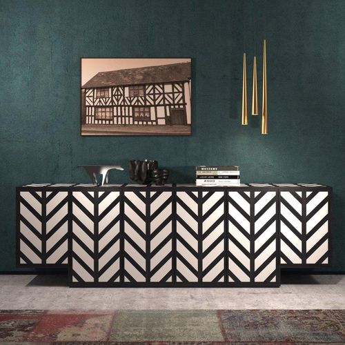 Modernes Sideboard - TUDOR  - Emmemobili - lackiertes Holz / lackiertes MDF / von Ferruccio Laviani