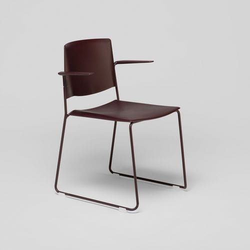 Moderner Stuhl - EMA WITH OPEN BACKREST AND ARMS - Enea - für den Innenraum / Stoff / Polypropylen