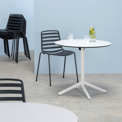 Moderner Bistrotisch - PILE  - Enea - HPL / NTM Fenix® / Gestell aus Aluminium