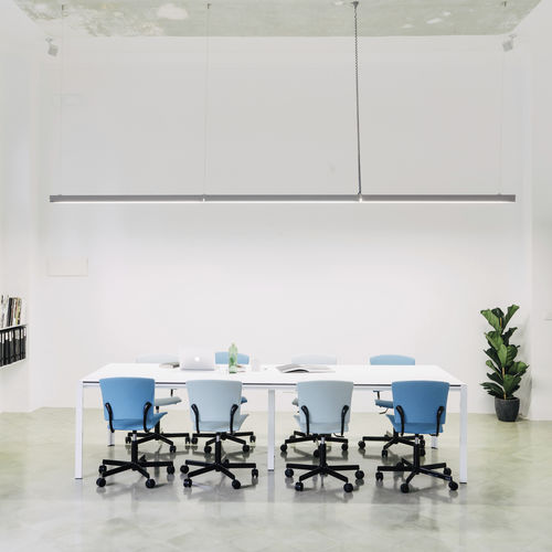 Moderner Tisch - WAY  - Enea - HPL / melaminbeschichtet / Gestell aus Aluminium