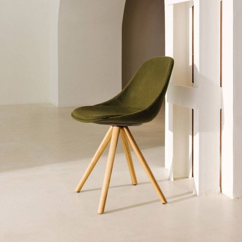 Moderner Stuhl - Mate Spin Wood - Enea - für den Innenraum / Stoff / Polypropylen