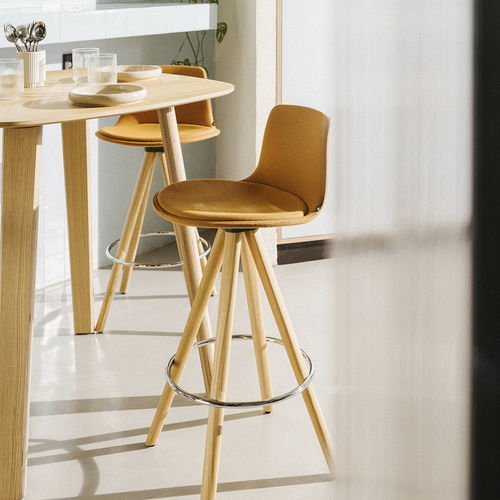 Moderner Barstuhl - LOTTUS SPIN WOOD - Enea - für den Innenraum / Stoff / Stahl