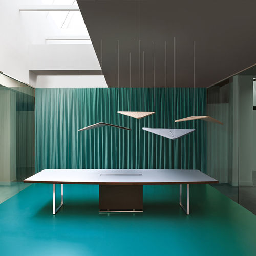 Hängende Schallschluckplatte - KITE - ESTEL - Aluminium / Polyurethan / rechteckig